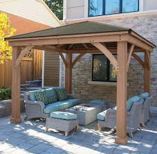 Cedar Gazebo 12x12 Kit Backyard Hardtop Outdoor Large Wood Aluminum Patio Roof Unbranded Backyard Gazebo Backyard Pavilion Diy Gazebo
