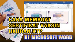 Check spelling or type a new query. Sertifikat Vaksin Ukuran Ktp Di Ms Word Youtube