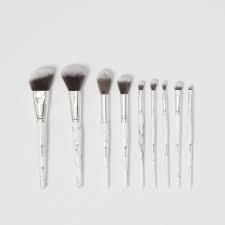 Fireboomoon 3 pack translucent plastic paint brush holder, long paint brushes watercolor pens pencils drawing tools storage box container case(14 x 3.5 x 1.4) 8. White Marble Makeup Brush Set With Angled Brush Holder Bh Cosmetics