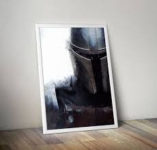 The Mandalorian Poster Wall Art Star Wars Decoration Etsy In 2021 Star Wars Wall Art Poster Wall Art Minimalist Poster