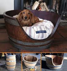fun do it yourself craft ideas 31 pics barrel dog bed wine barrel dog bed diy dog bed