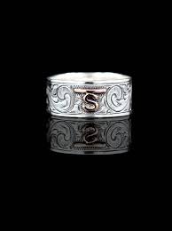 Custom Vintage Engraved Ring Bands Hyo Silver Western Wedding Rings Silver Wedding Rings Silver Ring Designs