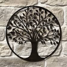 Décoration murale en métal d'un arbre de vie ! O60cm Fronton Applique Mural Style Arbre De Vie Fer Metal L Originale Deco