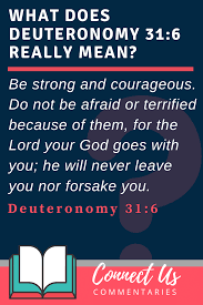 Maybe you would like to learn more about one of these? Deuteronomy 31 6 Meaning Of He Will Never Leave You Nor Forsake You Connectus