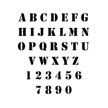 Stencil Font Letter And Number Stencil Sets Stencil Font Letter And Number Stencils Lettering Fonts