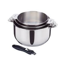 Serie De 3 Casseroles Inox Lagoseal Casserole Inox Batterie De Cuisine Ustensile