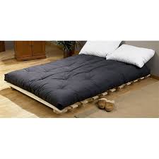 Awesome Futon Black Mattress With White Cushions
