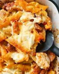 On baking day, remove the casserole from the refrigerator and let it stand at room temperature for about 20 minutes. Chicken And Chorizo Pasta Bake Casually Peckish