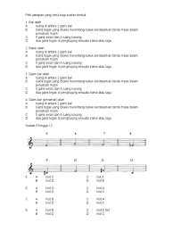 Müzik aletleri üzerinde bu notalar, birden fazla kez tekrar edebilir. Soalan Muzik Tahun 6