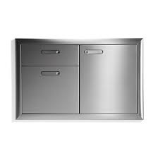 The aspen outdoor kitchen island has all the amenities for both yourself and your guests! Lynx 36 Ventana Access Door Double Drawers Combination Luxapatio