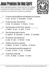 Jesus Promises The Holy Spirit Multiple Choice Quiz Holy Spirit Christian Quotes Bible Story Crafts