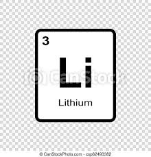 Lithium is the third element in the periodic table, with three protons and the element symbol li. Chemical Element Lithium Chemical Element Of Periodic Table Canstock
