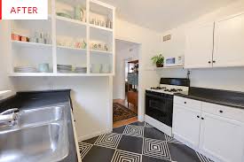 painted linoleum tile floor kitchen