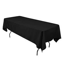 60 X 102 Inch Rectangular Over 6 Ft Table Available In Black White Ivory And Silver Rental 6 00 Rectangle Tablecloth Black Tablecloth Table Cloth