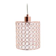 Elegant Designs Elipse 1 Light Rose Gold Cylinder Pendant Pt1001 Rgd The Home Depot