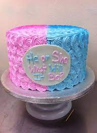 Tiffany S Bakery In Philadelphia Baked This Custom He Or She What Will It Be Gender Reveal Cake Wit Gender Reveal Cake Baby Reveal Cakes Gender Revel Cake