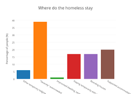 where do the homeless stay bar chart made by evolvehousing