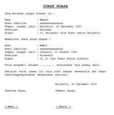Contoh Surat Kuasa Dokumen Yang Benar Surat Motivasi Surat Kuasa