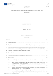 PARLEMENT EUROPÉEN SESSION 2017-2018 Compte rendu in extenso des débats du  23 octobre 2017
