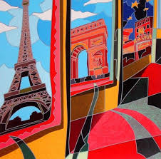 Parigi Autore Ugo Nespolo Tecnica Serigrafia Formato Foglio 60x60 Formato Opera 46x46 Galleriagalp Galleria Galp U Serigrafia Arte Concettuale Pop Art