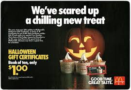 Old Fashioned Mcdonalds Halloween Gift Certifcates Coupons We D Get These In Our Halloween Bags Halloween Coupons Halloween Gifts Vintage Halloween Images