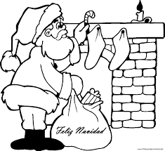 Papa Noel Para Colorear Navidad