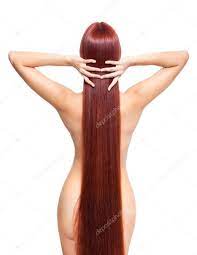 Nude woman with long red hair Stock Photo by ©zastavkin 69876011