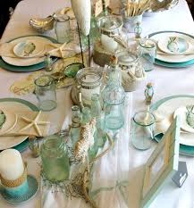 Elegant Beach Table Idea In Sea Green Shop The Look Beach Table Beach Themed Room Coastal Decor