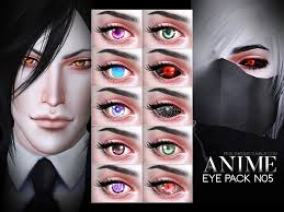【れいた】 「信」 ⊳ tanjjirou (demon slayer). Anime Eye Pack N05 The Sims 4 Catalog