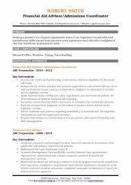 An effective financial advisor job description shows candidates how they'll make an impact. Financial Aid Advisor Resume Samples Qwikresume