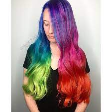 The Talented Allydestouttt Created This Insanely Gorgeous Rainbowhair Using All Manicpanic Colors Beautiful Hair Dye Light Hair Color Hair Inspiration Color