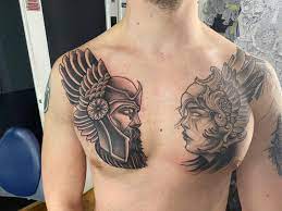 Valkyrie tattoo gallery is a tattoo shop in dallas, tx that serves the good people of the dallas, arlington, and fort worth, texas (dfw) areas. Thor And Valkyrie Tattoo On My Chest Done By Ervin Nevesinjac Otzi Tetoviracnica Bosnia And Herzegowina Sarajevo Tattoos