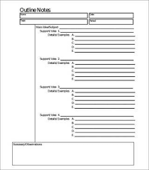 Outline Notes Template Outline Notes Notes Template Executive Summary Template