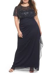 Ruched Beaded Gown Plus Size