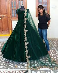 Siddiqui Hajra Beautiful Green Gown Party Wear Gown Indian Gowns Dresses Indian Gowns Indian Anarkali Dresses