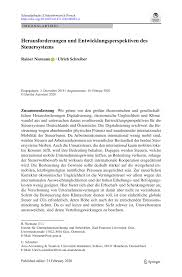 Maybe you would like to learn more about one of these? Pdf Herausforderungen Und Entwicklungsperspektiven Des Steuersystemschallenges And Development Perspectives Of The Tax System