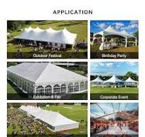 China 20ftx30FT Exhibition Event Marquee Gazebo Canopy Aluminum PVC Proof  Wedding Tent for 50 People Events