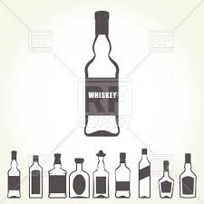 Row Of Icons Of Alcohol Bottels Booze Set Alcohol Spirits Liquor Cocktail Rfclipart Vector Bottle