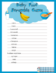 I just don't think you can make a second movement like this in scrabble! Free Printable Baby Food Scramble Game For Baby Shower
