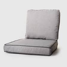 Displays straight arms for convenient armrests and plastic block feet. Rolston 2pc Outdoor Replacement Chair Cushion Set Gray Charcoal Haven Way Target