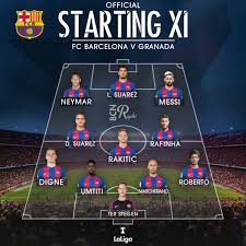 La liga, jornada 19 camp nou, barcelona, spain kickoff: Raphi On Twitter Official Lineup Fc Barcelona Vs Granada Fcbgranada Campnou1500 Fcblive