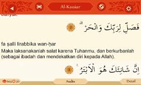 Dalam surat al kautsar allah memerintahkan agar memperhambakan diri kepada allah, sedang dalam surat al kaafiruun perintah tersebut ditandaskan lagi. Idhar Halqi Dalam Surah Al Kausar Brainly Co Id