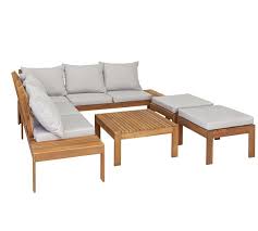 Buy Argos Home 6 Seater Wooden Corner Sofa Set Patio Sets Argos Corner Sofa Set Sofa Set Garden Sofa Set