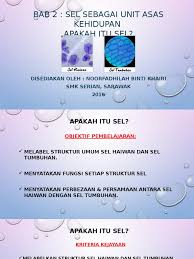 Sel merupakan unit asas bagi semua organisma. Struktur Fungsi Sel Haiwan Sel Tumbuhan