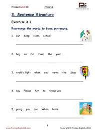 Grammar exercises after one year of english. English Exercise Book Primary 1 Sample Free Freebie By Prestige English