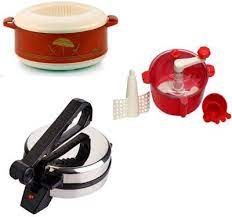 Eco Shopee Combo Of Eagle Roti Maker Casserole And Dough Maker Roti Khakhra Maker Silver Appliances Online Kitchen Appliances Buying Kitchen Appliances
