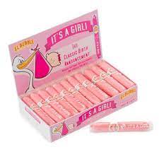 Bubble Gum Cigar Girl 36 Ct Bubble Gum Cigars Birth Announcement Baby Shower Candy
