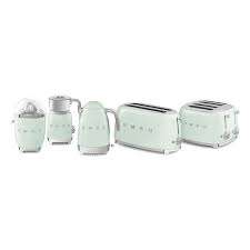 Toaster Grille Pain Vert D Eau Tsf03pgeu Smeg Be