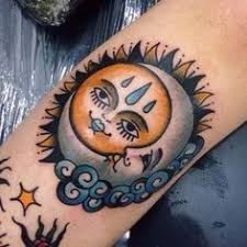 Hannahlouiseclark Rain City Manchester Email For Appointments American Traditional Time Traditional Tattoo Tattoos Sun Tattoos