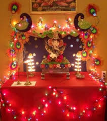 Home interior fashions festival decor ideas festive decoration for ganpati. Ganesh Chaturthi Decoration Ideas For Home